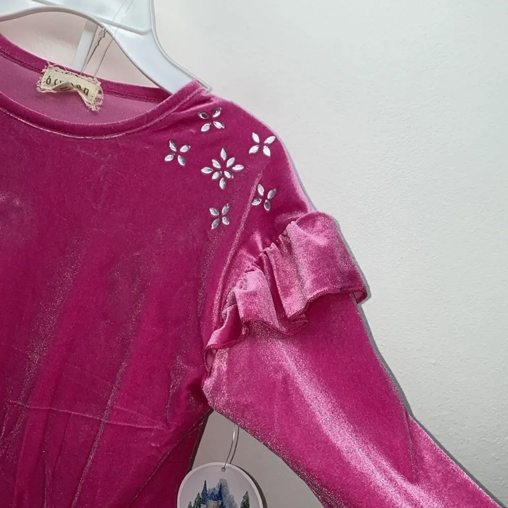 🔥 Btween velvet pink 2 pc set sweater & pants sz 10 New - Picture 2 of 5